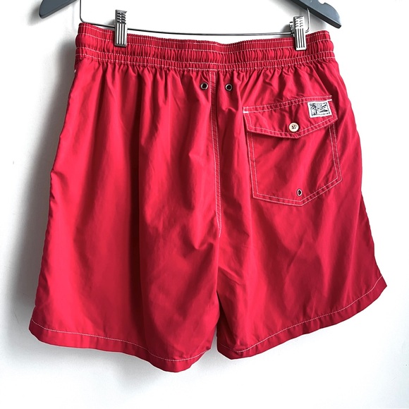 Polo by Ralph Lauren Men's Bright Red Athletic Shorts - Picture 3 of 8